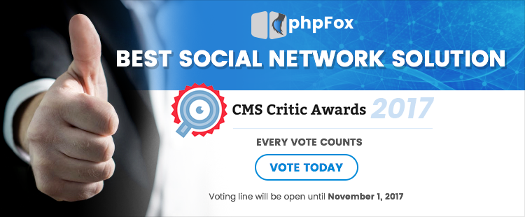 Vote for phpFox as the Best Social Network Solution
