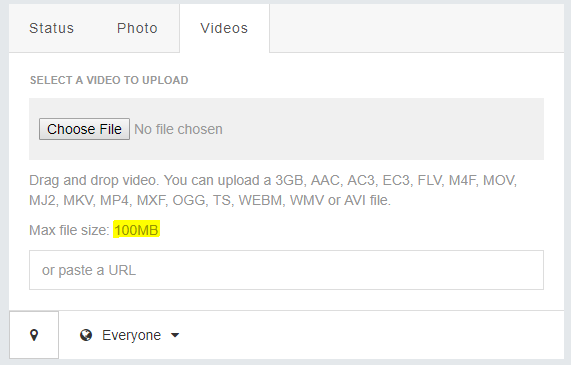 changed video size