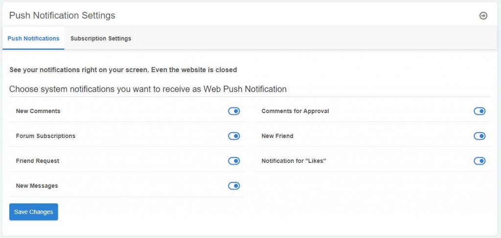 web push notification