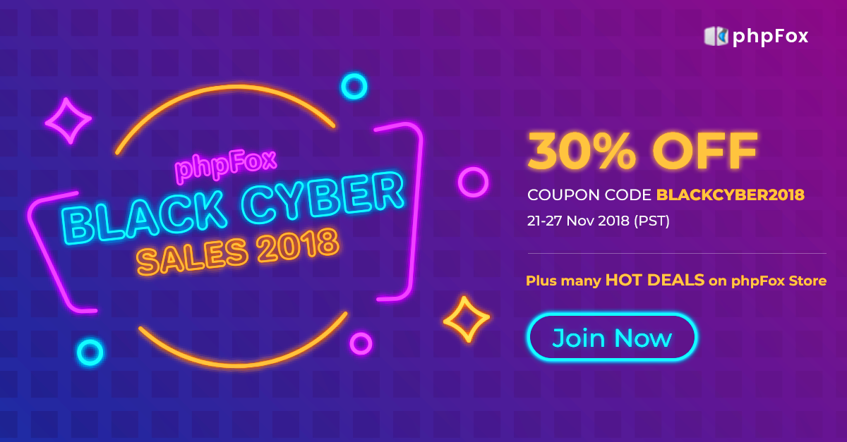 phpFox Black Friday and Cyber Monday deals: 30% OFF and More!