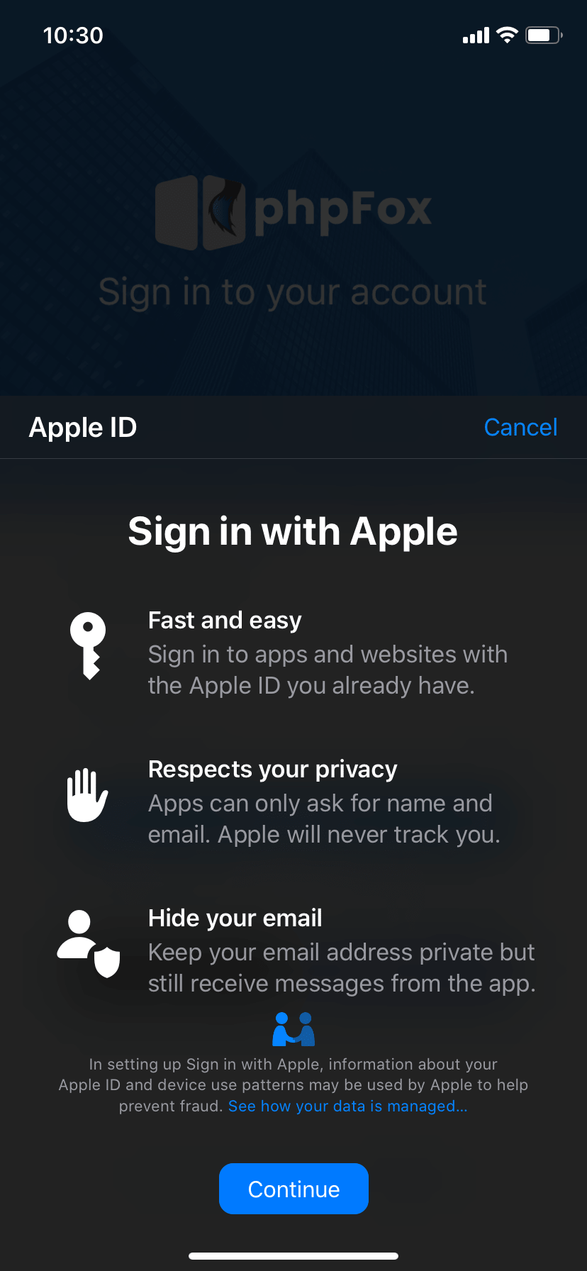 Sign in with Apple ID