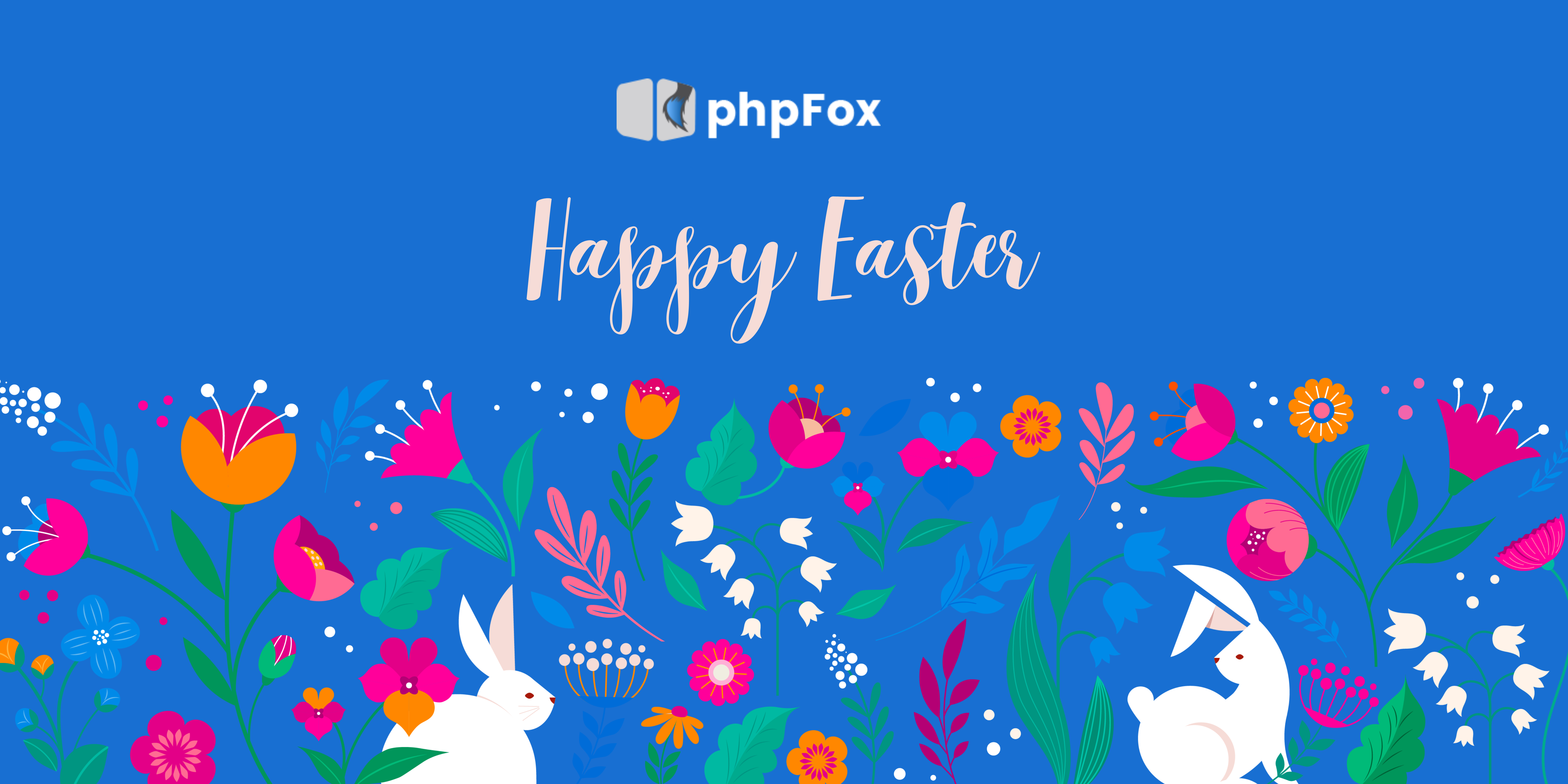 Blue Decorative Happy Easter Banner