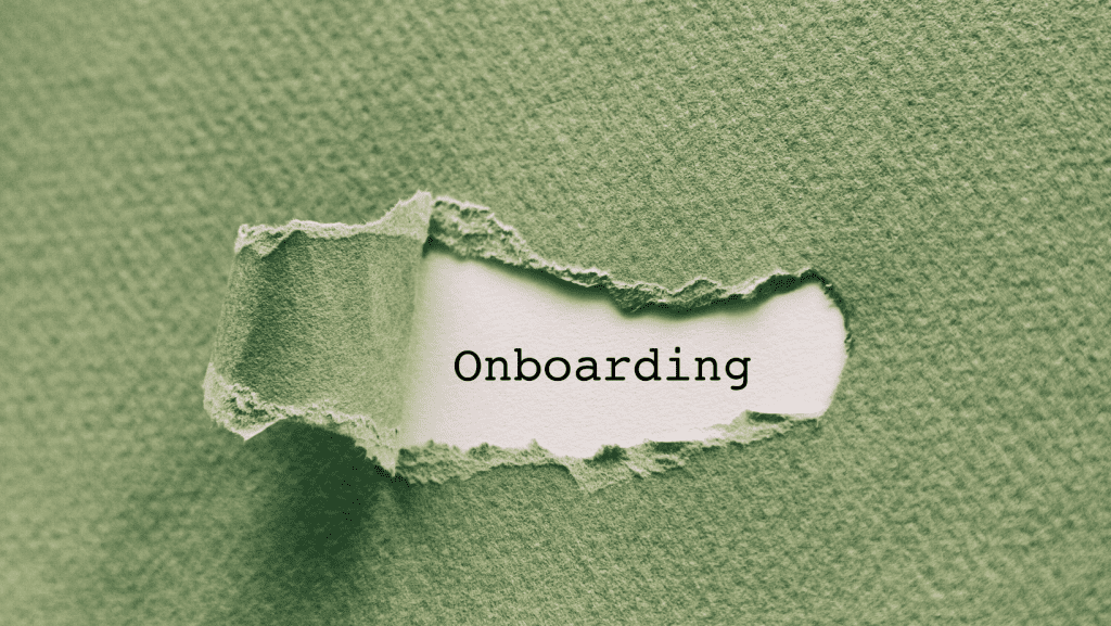 the image describe the onboarding process