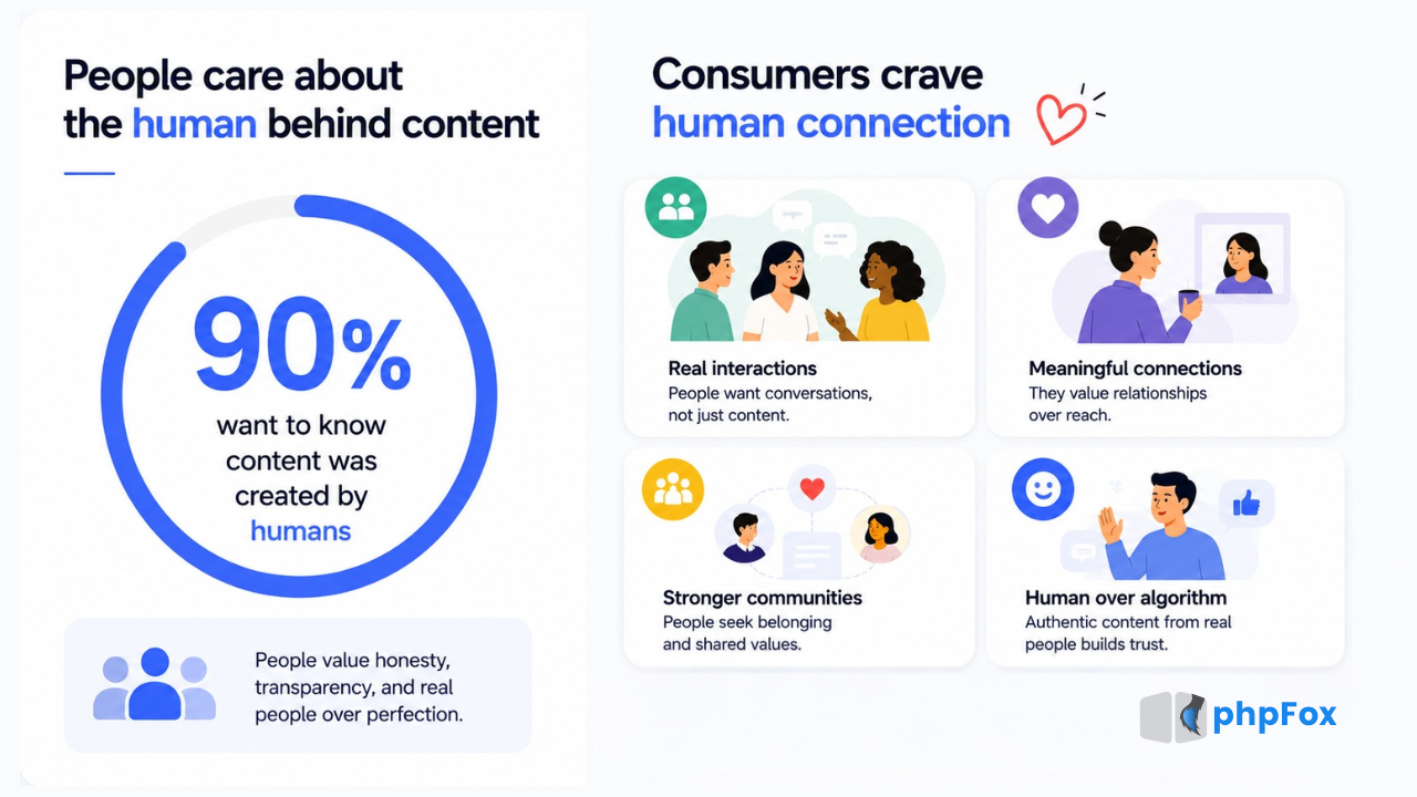 Research from iHeartMedia found that 90% of consumers care whether content is created by real people
